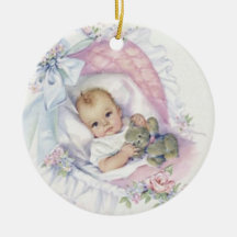 Zachte vintage baby-ornament
