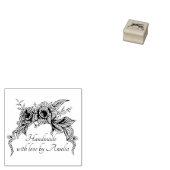 Zachte Vintage Bloemen Rubberstempel (Gestempeld)
