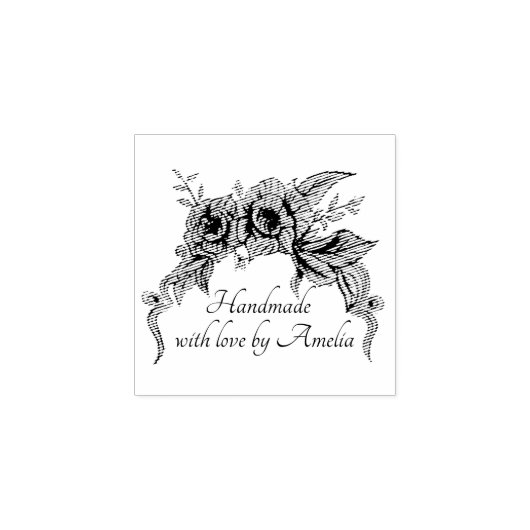 Zachte Vintage Bloemen Rubberstempel (Afrduk)