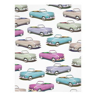 Zachte vintage klassieke auto's patroon foto afdruk