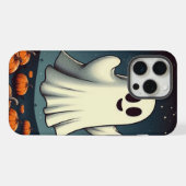 Zachte, vintage spook- & pompoen halloween kunst iPhone hoesje (Achterkant horizontaal)