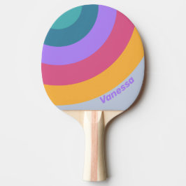 Zachte Viola Droom Cirkel Streep met Naam Tafeltennisbatje