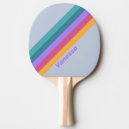 Zachte Viola Droom Gestreept met Naam Tafeltennisbatje