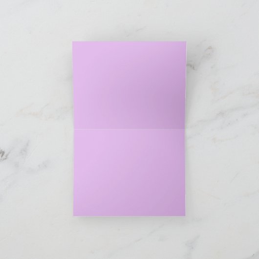 Zachte Violet Orchidee ontwerp Dank je wel Bedankkaart (Binnen)