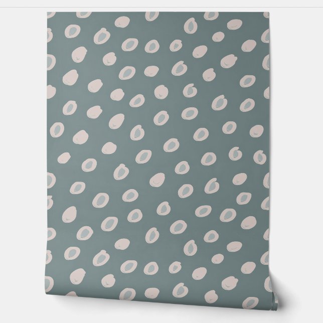 Zachte vlekken op salie behang (Afrollen)