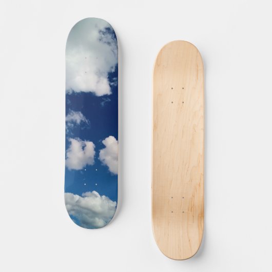 Zachte vlekken van wolken persoonlijk skateboard (Voorkant)