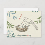 Zachte Vleugels: Een Moederdagkaart Feestdagenkaart (Voorkant / Achterkant)