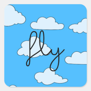 Zachte Vlieg Hemel Wolken Sticker