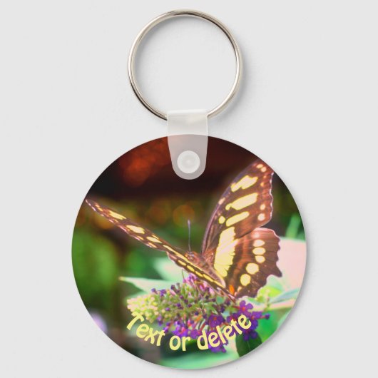 Zachte vlinder op ventilatorNatuur, speciaal aange Sleutelhanger (Voorkant)