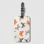 Zachte Vlinder Patronen Bagage Label (Voorkant (verticaal))