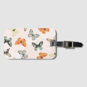 Zachte Vlinder Patronen Bagage Label (Voorkant (horizontaal))