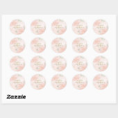 Zachte vloeiende Rozen V1 ID828 Ronde Sticker (Vel)