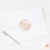 Zachte vloeiende Rozen V1 ID828 Ronde Sticker (Envelop)