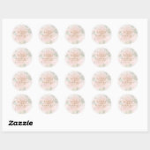 Zachte vloeiende Rozen V2 ID828 Ronde Sticker (Vel)