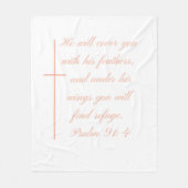 Zachte Vloot Christelijk Blanket Psalm 91:4 Fleece Deken (Voorkant)