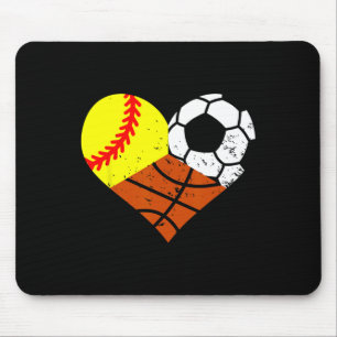 Zachte Voetbal Schets Hart Grappige Sport Speler M Muismat