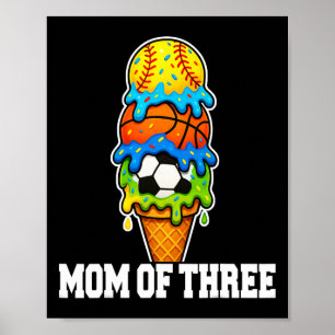 Zachte Voetbal Schets Moeder Ijs Zomer Speldag Poster