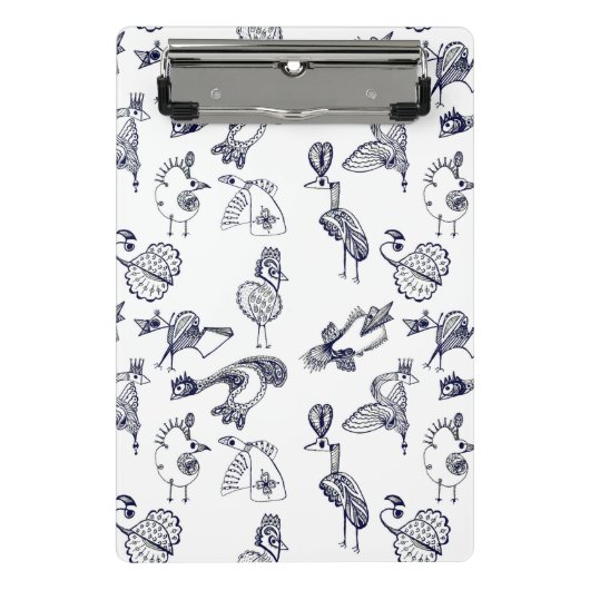 Zachte vogels mini klembord (Voorkant)