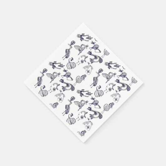 Zachte vogels servet (Hoek)