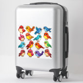 Zachte Vogels Sticker Set | Cartoon Kawaii Dier (Koffer)