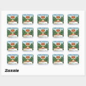 Zachte Vos Kerst Aangepaste Cadeau Sticker (Vel)
