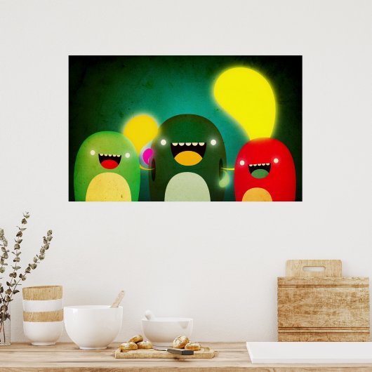 Zachte vrienden poster (Keuken)