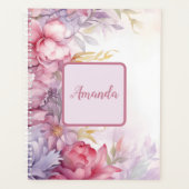 Zachte vrouwelijke bloemenpatronen met kleine bloe planner (Voorkant)