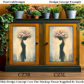 Zachte Vrouwelijke Natuur Spirit, Rozen CZ3R Decou Tissuepapier