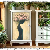 Zachte Vrouwelijke Natuur Spirit, Rozen CZ3R Decou Tissuepapier