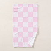 Zachte Vrouwelijke Roze Gingham Geruite Girly Bad Handdoek (Handdoek)