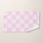 Zachte Vrouwelijke Roze Gingham Geruite Girly Bad Handdoek (Handdoek)