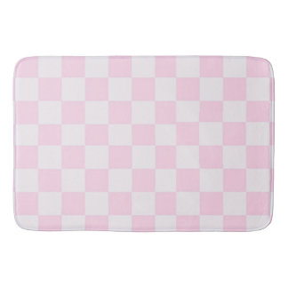 Zachte Vrouwelijke Roze Gingham Geruite Girly Badmat