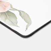 Zachte Vrouwelijke Waterverf Bloemen met Monogram Bureaumat (Hoek)