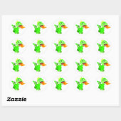 Zachte Vuurspuwende Cartoon Draak Sticker (Vel)