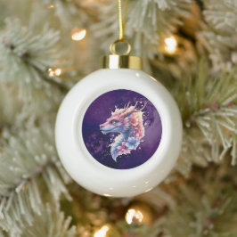 Zachte Wachter Draak. Keramische Bal Ornament