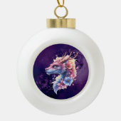 Zachte Wachter Draak. Keramische Bal Ornament (Voorkant)