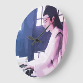 Zachte Wangji Spelen de Zither Grote Klok (Hoek)