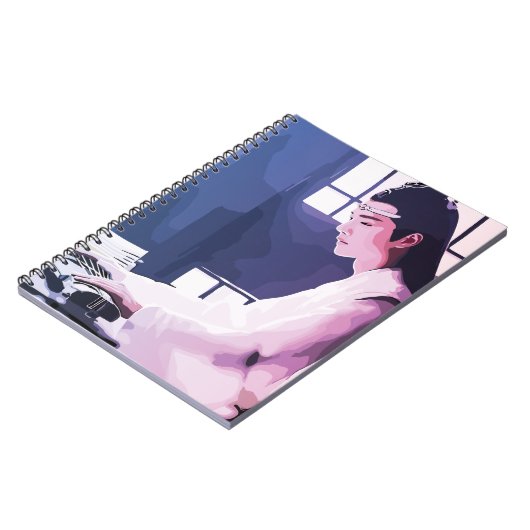 Zachte Wangji Spelen de Zither Notitieboek (Linkerzijde)