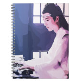 Zachte Wangji Spelen de Zither Notitieboek (Voorkant)