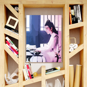 Zachte Wangji Spelen de Zither Poster