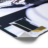 Zachte Wangji Spelen de Zither Poster (Hoek)