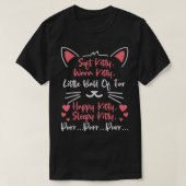 Zachte Warm Kat Kleine Koel van Ver Kat Sleepy Lul T-shirt (Design voorkant)