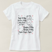 Zachte Warm Kat Kleine Koel van Ver Kat Sleepy Lul T-shirt (Design voorkant)
