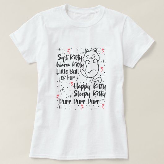 Zachte Warm Kat Kleine Koel van Ver Kat Sleepy Lul T-shirt (Design voorkant)