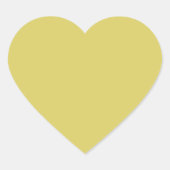 Zachte Warme Gele Cute Hart Sticker (Voorkant)