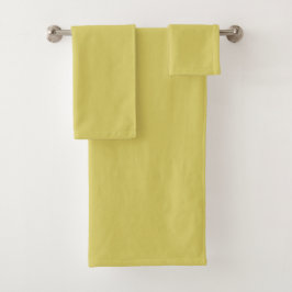 Zachte warme gele decoratieve badhanddoekenset bad handdoek
