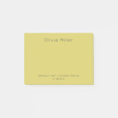 Zachte Warme Gele Minimalist Post-it® Notes (Voorkant)