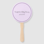 Zachte wasbeer Dier Meisje Baby shower Handwaaier (Achterkant)