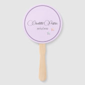 Zachte wasbeer Dier Meisje Baby shower Handwaaier (Achterkant)