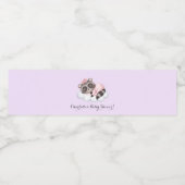 Zachte wasbeer Dier Meisje Baby shower Waterfles Etiket (Enkel label)